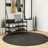 vidaXL Vloerkleed ISTAN hoogpolig glanzend 80x150 cm antracietkleurig