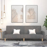 vidaXL 2-Seater Sofa Bed Fabric Light Grey
