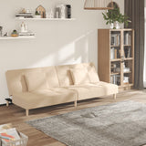vidaXL 2-Seater Sofa Bed with 2 Pillows Fabric Light Grey