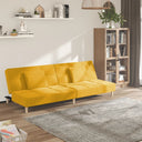 vidaXL 2-Seater Sofa Bed with 2 Pillows Fabric Light Grey