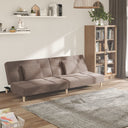 vidaXL 2-Seater Sofa Bed with 2 Pillows Fabric Light Grey