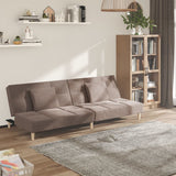 vidaXL 2-Seater Sofa Bed with 2 Pillows Fabric Light Grey