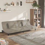 vidaXL Slaapbank 2-zits met 2 kussens fluweel blauw