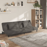 vidaXL Slaapbank 2-zits met 2 kussens fluweel blauw