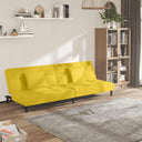 vidaXL Slaapbank 2-zits met 2 kussens fluweel blauw