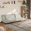 vidaXL Slaapbank 2-zits met 2 kussens fluweel blauw