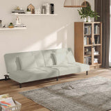 vidaXL Slaapbank 2-zits met 2 kussens fluweel blauw