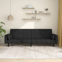 vidaXL 2-Seater Sofa Bed with 2 Pillows Fabric Light Grey