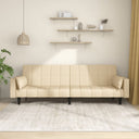 vidaXL 2-Seater Sofa Bed with 2 Pillows Fabric Light Grey