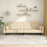 vidaXL 2-Seater Sofa Bed with 2 Pillows Fabric Light Grey