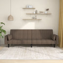 vidaXL 2-Seater Sofa Bed with 2 Pillows Fabric Light Grey