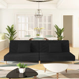 vidaXL 2-Seater Sofa Bed with 2 Pillows Fabric Light Grey