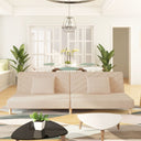 vidaXL 2-Seater Sofa Bed with 2 Pillows Fabric Light Grey