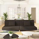 vidaXL 2-Seater Sofa Bed with 2 Pillows Fabric Light Grey