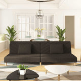vidaXL 2-Seater Sofa Bed with 2 Pillows Fabric Light Grey