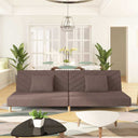 vidaXL 2-Seater Sofa Bed with 2 Pillows Fabric Light Grey