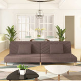 vidaXL 2-Seater Sofa Bed with 2 Pillows Fabric Light Grey