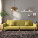 vidaXL 2-Seater Sofa Bed with 2 Pillows Fabric Light Grey