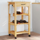 vidaXL Keukentrolley MONZA 48x40x88,5 cm massief grenenhout