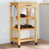 vidaXL Keukentrolley MONZA 48x40x88,5 cm massief grenenhout
