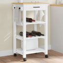 vidaXL Keukentrolley MONZA 48x40x88,5 cm massief grenenhout