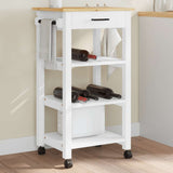 vidaXL Keukentrolley MONZA 48x40x88,5 cm massief grenenhout