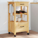 vidaXL Kitchen Trolley MONZA 48x40x88.5 cm Solid Pine Wood