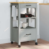 vidaXL Kitchen Trolley MONZA 48x40x88.5 cm Solid Pine Wood