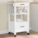 vidaXL Keukentrolley MONZA 48x40x88,5 cm massief grenenhout