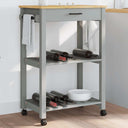 vidaXL Keukentrolley MONZA 48x40x88,5 cm massief grenenhout