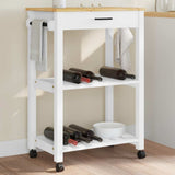 vidaXL Keukentrolley MONZA 48x40x88,5 cm massief grenenhout