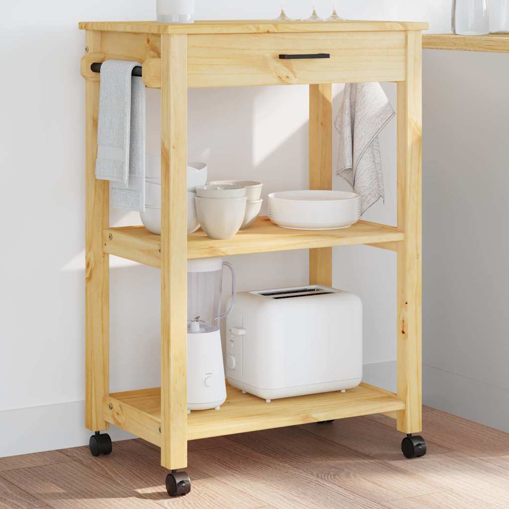 vidaXL Keukentrolley MONZA 60x40x88,5 cm massief grenenhout