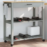 vidaXL Keukentrolley MONZA 48x40x88,5 cm massief grenenhout