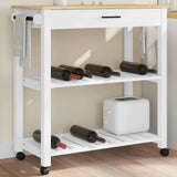 vidaXL Keukentrolley MONZA 48x40x88,5 cm massief grenenhout