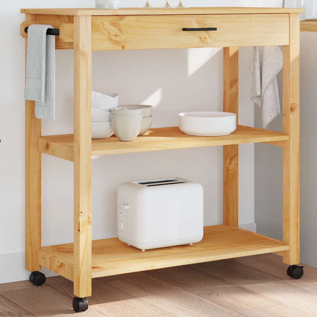 vidaXL Keukentrolley MONZA 60x40x88,5 cm massief grenenhout
