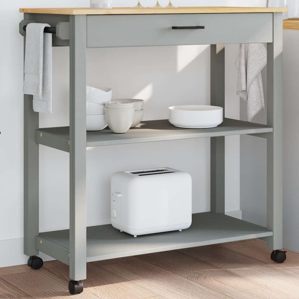 vidaXL Keukentrolley MONZA 60x40x88,5 cm massief grenenhout