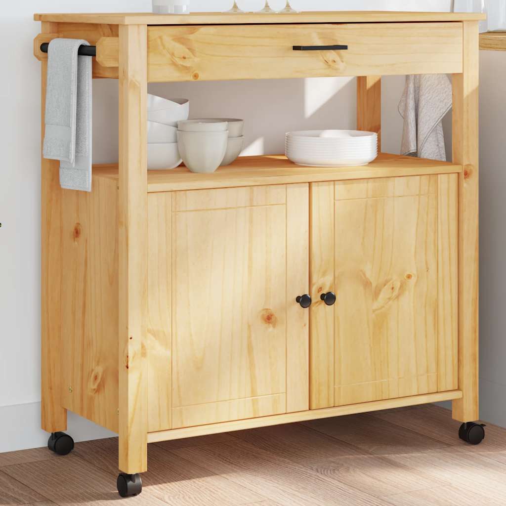 vidaXL Keukentrolley MONZA 60x40x88,5 cm massief grenenhout