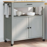 vidaXL Keukentrolley MONZA 60x40x88,5 cm massief grenenhout