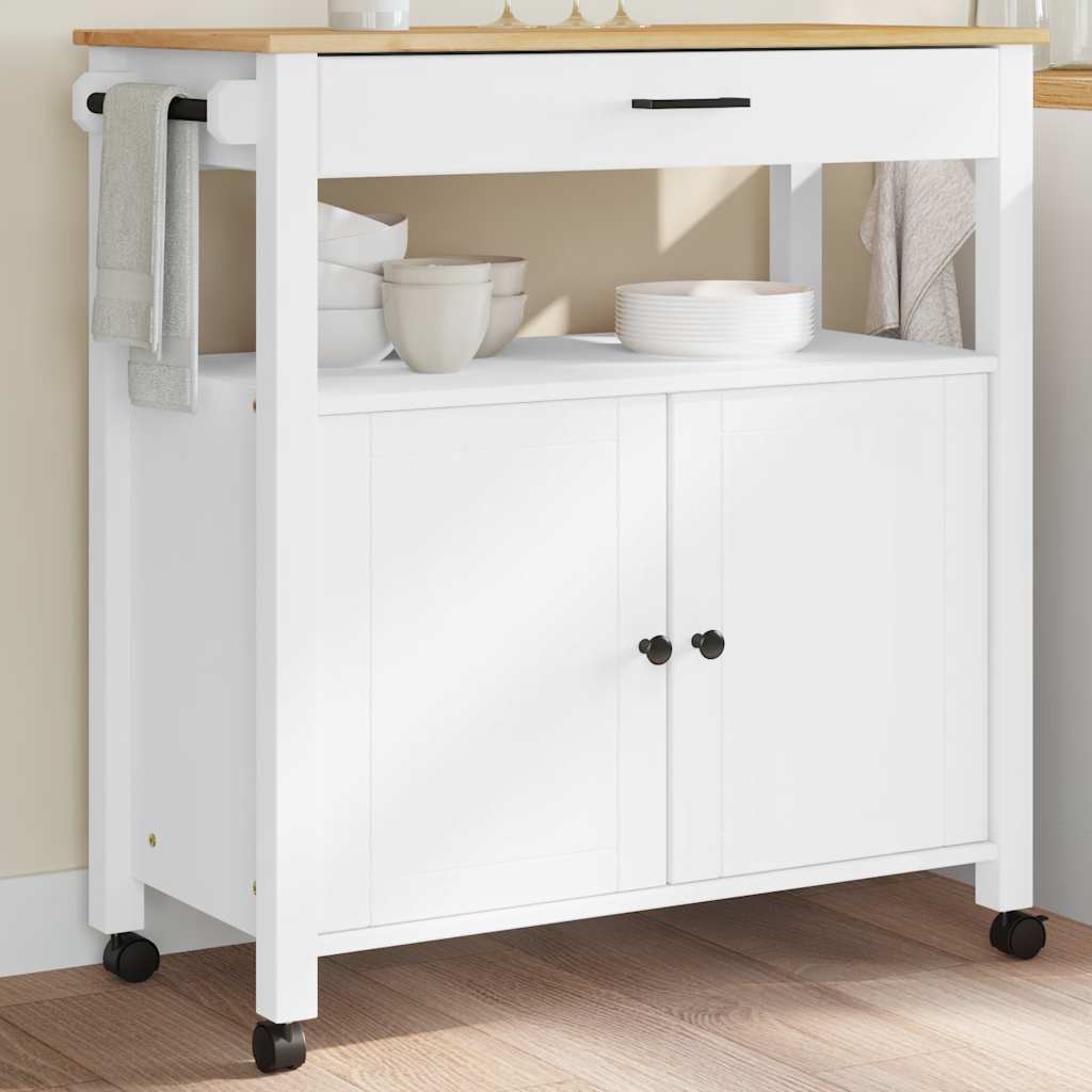 vidaXL Keukentrolley MONZA 60x40x88,5 cm massief grenenhout