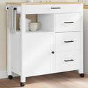 vidaXL Keukentrolley MONZA 84x40x88,5 cm massief grenenhout