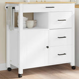 vidaXL Keukentrolley MONZA 84x40x88,5 cm massief grenenhout