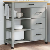 vidaXL Kitchen Trolley MONZA 84x40x88.5 cm Solid Pine Wood