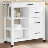 vidaXL Kitchen Trolley MONZA 84x40x88.5 cm Solid Pine Wood