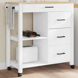 vidaXL Keukentrolley MONZA 84x40x88,5 cm massief grenenhout