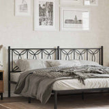 vidaXL Replacement Headboard 100 cm Metal Black