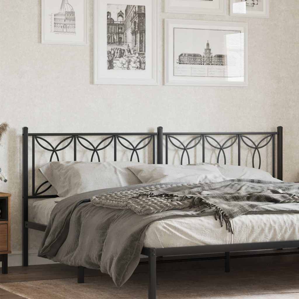vidaXL Replacement Headboard 100 cm Metal Black
