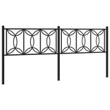 vidaXL Replacement Headboard 100 cm Metal Black