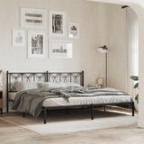 vidaXL Replacement Headboard 100 cm Metal Black