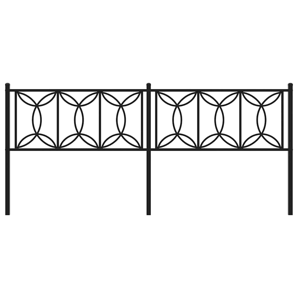 vidaXL Replacement Headboard 100 cm Metal Black