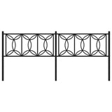vidaXL Replacement Headboard 100 cm Metal Black
